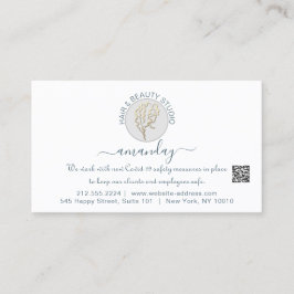 Anleitung zur Nachsorge Lash White Logo QR CODE Visitenkarte