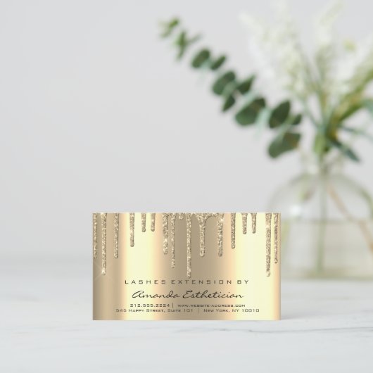 Anleitung zur Nachsorge Lashes Extension Dips Spar Visitenkarte (Stehend Vorderseite)