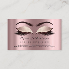 Anleitung zur Nachsorge Lashes Glitzer Rose Visitenkarte