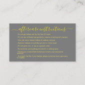 Anleitung zur Nachsorge Lashes Gold Logo QR CODE Visitenkarte (Rückseite)