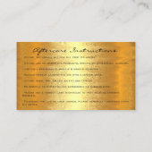 Anleitung zur Nachsorge Lashes LUX Gold Tropfen Lo Visitenkarte (Rückseite)