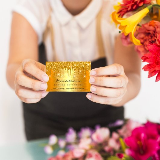 Anleitung zur Nachsorge Lashes LUX Gold Tropfen VI Visitenkarte