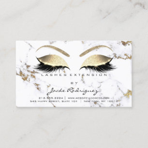 Anleitung zur Nachsorge Lashes Marble Eye Gold Visitenkarte