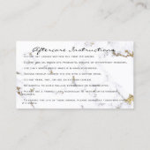 Anleitung zur Nachsorge Lashes Marble Eye Gold Visitenkarte (Rückseite)