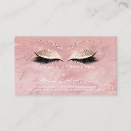 Anleitung zur Nachsorge Lashes Studio Pink Marble Visitenkarte