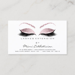 Anleitung zur Nachsorge Lashes Studio Pink Pastel Visitenkarte