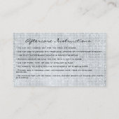 Anleitung zur Nachsorge Lashes Studio Smoky Blue Visitenkarte (Rückseite)