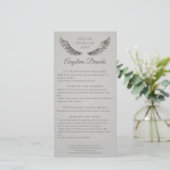 Anleitung zur Nachsorge lösen Silver Glitzer Wings Dankeskarte (Stehend Vorderseite)