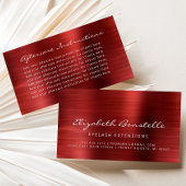 Anleitung zur Nachsorge Rotes Metallisches Hautaus Visitenkarte