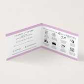 Anleitung zur Nachsorge und Erinnerung der Anstell Visitenkarten (Innenseite)