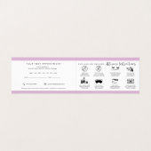 Anleitung zur Nachsorge und Erinnerung der Anstell Visitenkarten (Innenseite Aufgefaltet)