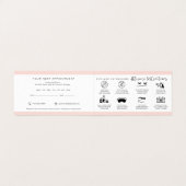 Anleitung zur Nachsorge und Erinnerung der Anstell Visitenkarten (Innenseite Aufgefaltet)