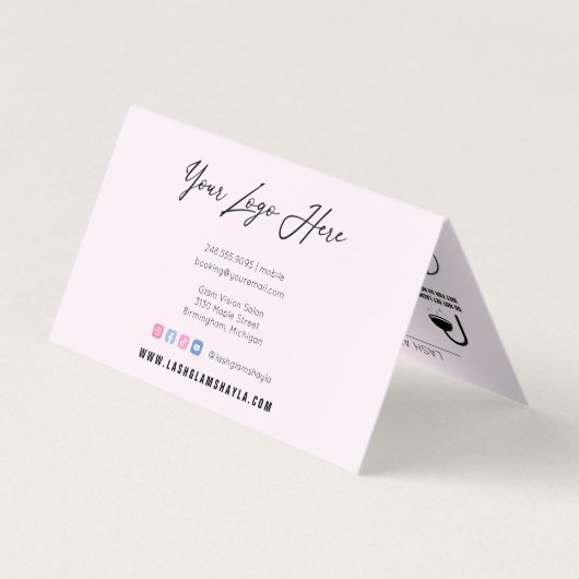 Anleitung zur Nachsorge und Erinnerung der Anstell Visitenkarten (Rückseite)