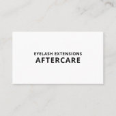 Anleitung zur Nachsorge Visitenkarte (Vorderseite)