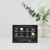 Anleitung zur Nachsorge von Lash-Erweiterungen - F Visitenkarte (Stehend Vorderseite)