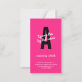 Anleitung zur Neon-Pink-Pflege für Epoxy-Pen Mitteilungskarte (Rückseite)