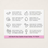 Anleitung zur Pflasterpflege für Mighty Pink Lip F (Rückseite)