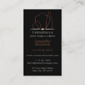 Anleitung zur Pflege der Keramik für Schwarztafel Visitenkarte (Rückseite)