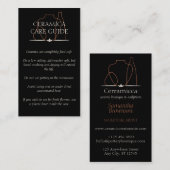 Anleitung zur Pflege der Keramik für Schwarztafel Visitenkarte (Vorne/Hinten)