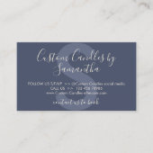 Anleitung zur Pflege von Blaukerzen Visitenkarte (Vorderseite)