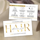 Anleitung zur Pflege von Glam Chic Gold Hair Exten Visitenkarte