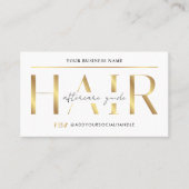 Anleitung zur Pflege von Glam Chic Gold Hair Exten Visitenkarte (Vorderseite)