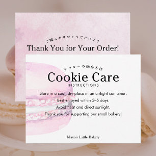 Anleitung zur Pflege von rustikalen rosa Macaron-K Dankeskarte