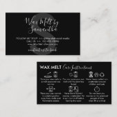 Anleitung zur Pflege von Schwarzfelsen Visitenkarte (Vorne/Hinten)