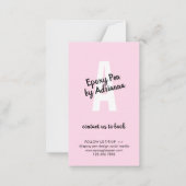 Anleitung zur Pink-Pflege für Epoxy-Pen Mitteilungskarte (Rückseite)