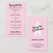 Anleitung zur Pink-Pflege für Epoxy-Pen Mitteilungskarte (Vorne/Hinten)