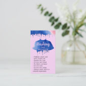 Anleitung zur Reinigung Kleidung Kleidung Lilac Visitenkarte (Stehend Vorderseite)