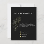 Anleitung zur Reinigung von Mystic Moon Sage Mitteilungskarte (Rückseite)