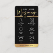 Anleitung zur Reinigung von Schwarz-Gold-Logos Visitenkarte (Vorderseite)