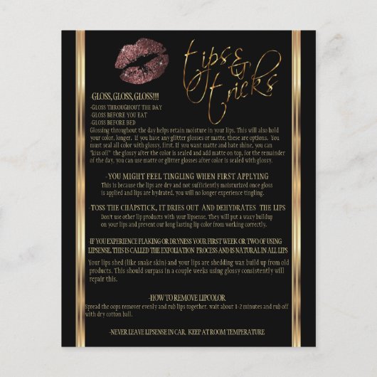 Anleitung zur Rose Glitzer Lip 2 Flyer (Hinten)