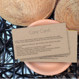 Anleitung zur Schmuckkarte mit Logo Kraft