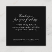 Anleitung zur Schmuckpflege Schwarzer Dank Geschäf Begleitkarte (Rückseite)