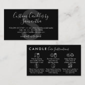 Anleitung zur Schwarzen Kerze Visitenkarte (Vorne/Hinten)