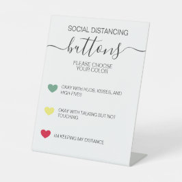 Anleitung zur sozialen Distanzierung von Farbcodes Sockelschild