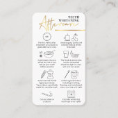 Anleitung zur Teeth Whitening White & Gold Pflege Visitenkarte (Vorderseite)