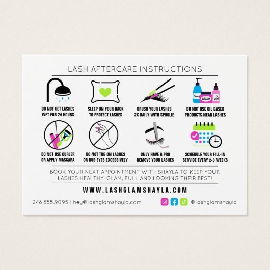 Anleitung zur Verlängerung der Lash-Behandlung nac (Vorderseite)