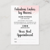 Anleitung zur Verlängerung des Lash-Intervalls Terminkarte (Rückseite)