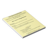 Anleitung zur Zahnpflaster (Kronen oder Brücke) Notizblock (angewinkelt)