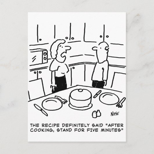 Anleitung zur Zubereitung von Rezept nach Kochen i Postkarte (Vorderseite)