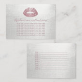 Anleitungen für die Anwendung Makeup Rose Gold Lip Hinweiskarte (Vorne/Hinten)