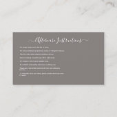 Anleitungen für die Nachsorge für das Mikroblade v Visitenkarte (Rückseite)