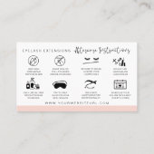 Anleitungen für die Nachsorge in Verbindung mit de Visitenkarte (Rückseite)