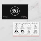 Anleitungen für die Nachsorge in Verbindung mit de Visitenkarte (Vorne/Hinten)