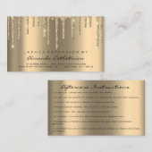 Anleitungen für die Nachsorge Lash Extension Dips  Visitenkarte (Vorne/Hinten)