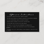 Anleitungen für die Nachsorge Lash Extension Gold Visitenkarte (Rückseite)