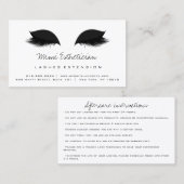 Anleitungen für die Nachsorge Lash Extension Schwa Visitenkarte (Vorne/Hinten)